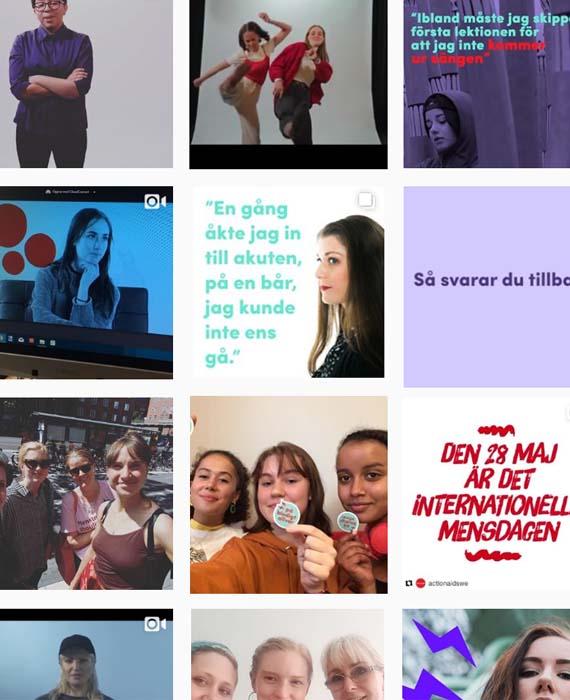 Bildtext: Instagrambilder som kollage